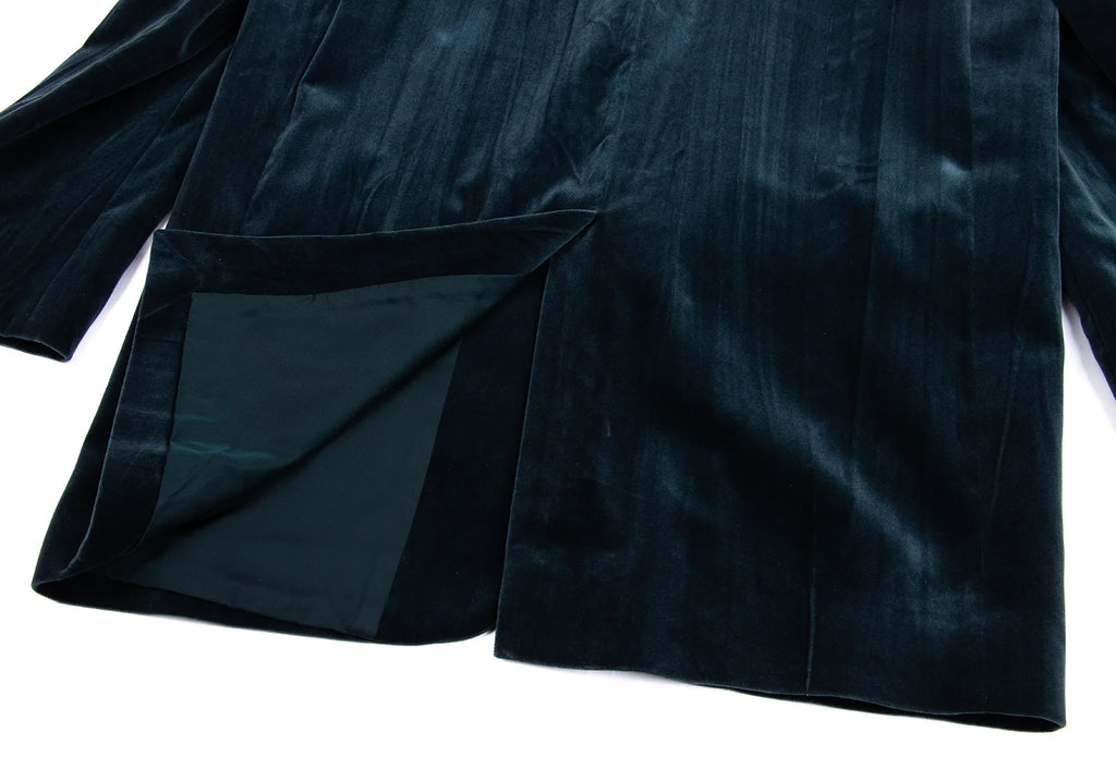ROMEO GIGLI ITALY. Vintage Bijou Button Dark Green Velor Jacket