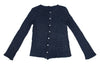45rpm 45R JAPAN. Dark Indigo Blue Dyed Checker Cotton Cardigan Top