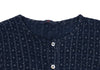 45rpm 45R JAPAN. Dark Indigo Blue Dyed Checker Cotton Cardigan Top