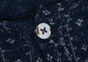 45rpm 45R JAPAN. Dark Indigo Blue Dyed Checker Cotton Cardigan Top