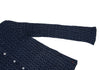 45rpm 45R JAPAN. Dark Indigo Blue Dyed Checker Cotton Cardigan Top