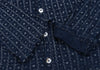 45rpm 45R JAPAN. Dark Indigo Blue Dyed Checker Cotton Cardigan Top