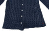 45rpm 45R JAPAN. Dark Indigo Blue Dyed Checker Cotton Cardigan Top