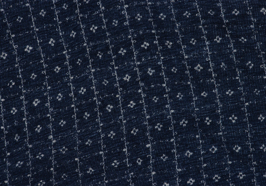 45rpm 45R JAPAN. Dark Indigo Blue Dyed Checker Cotton Cardigan Top