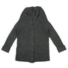 A/T ATSURO TAYAMA.  Grey Open Knit Front and Back Long Cardigan w/Hood