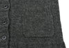 A/T ATSURO TAYAMA.  Grey Open Knit Front and Back Long Cardigan w/Hood