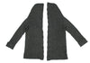A/T ATSURO TAYAMA.  Grey Open Knit Front and Back Long Cardigan w/Hood