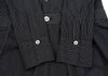 YOHJI YAMAMOTO JAPAN. Y's Black Striped Wrap Design Flare Shirt Dress