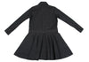 YOHJI YAMAMOTO JAPAN. Y's Black Striped Wrap Design Flare Shirt Dress