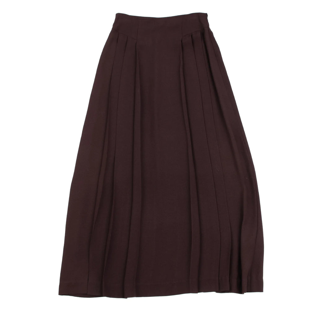 Jean Paul GAULTIER CLASSIQUE PARIS.Vintage Bordeaux Acetate/Rayon Side Pleated Skirt