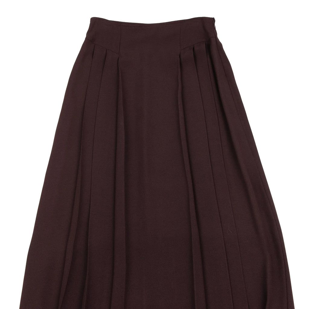 Jean Paul GAULTIER CLASSIQUE PARIS.Vintage Bordeaux Acetate/Rayon Side Pleated Skirt