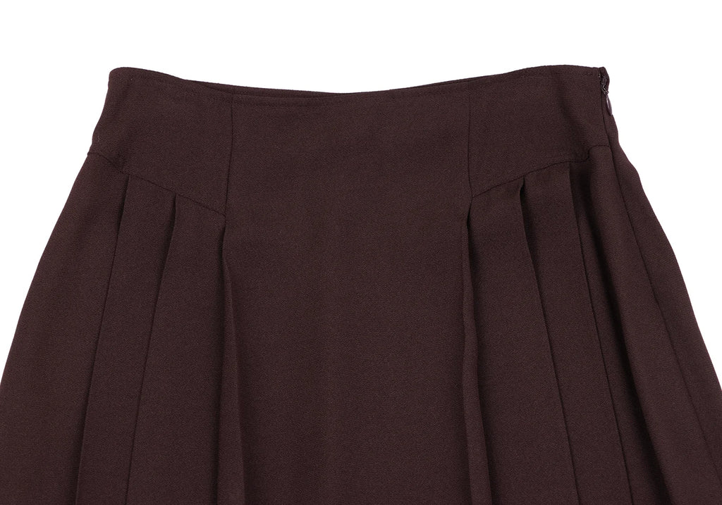 Jean Paul GAULTIER CLASSIQUE PARIS.Vintage Bordeaux Acetate/Rayon Side Pleated Skirt