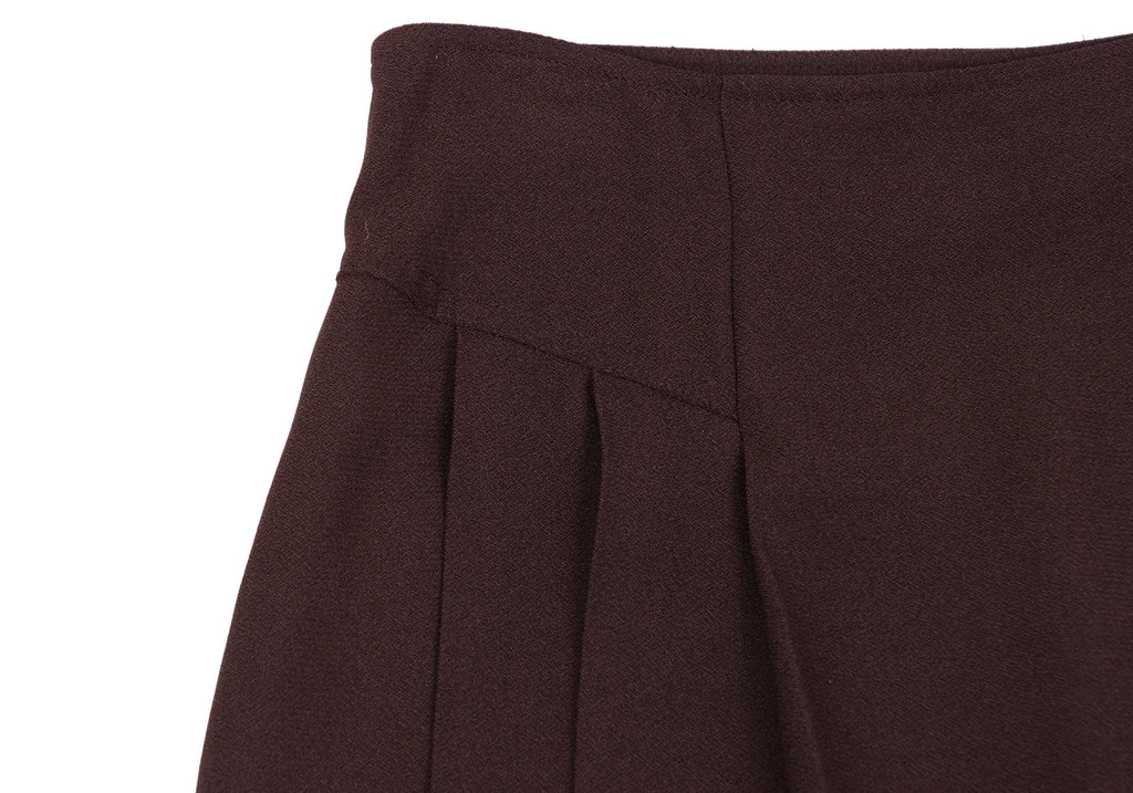 Jean Paul GAULTIER CLASSIQUE PARIS.Vintage Bordeaux Acetate/Rayon Side Pleated Skirt