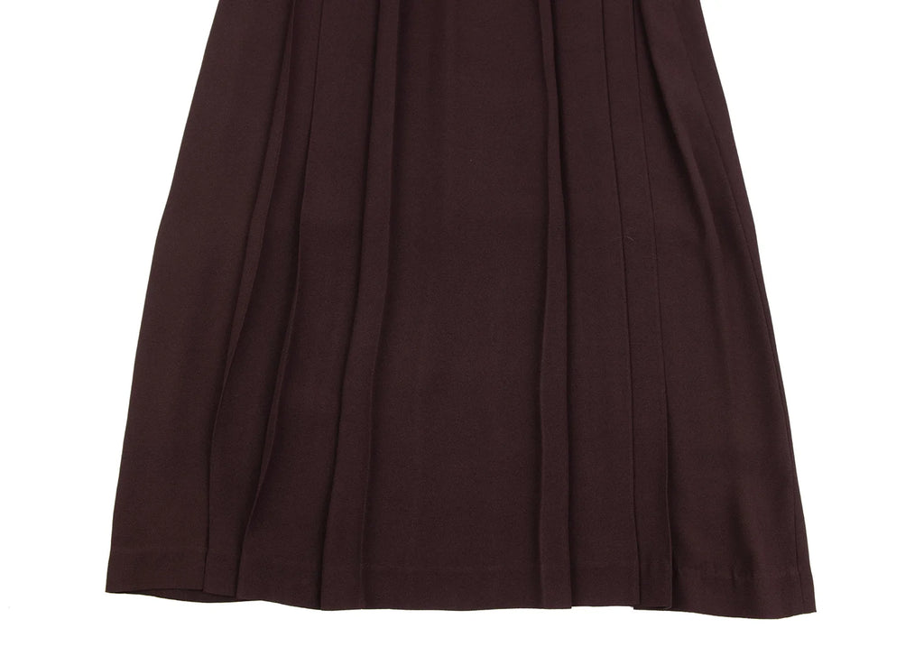 Jean Paul GAULTIER CLASSIQUE PARIS.Vintage Bordeaux Acetate/Rayon Side Pleated Skirt