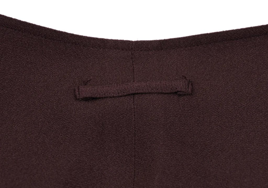 Jean Paul GAULTIER CLASSIQUE PARIS.Vintage Bordeaux Acetate/Rayon Side Pleated Skirt