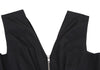Jean Paul GAULTIER FOR SEPT PREMIERES PARIS. Black Cotton Nylon Sleeveless Zip Dress