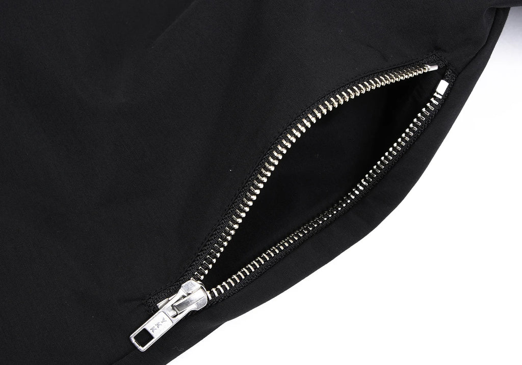 Jean Paul GAULTIER FOR SEPT PREMIERES PARIS. Black Cotton Nylon Sleeveless Zip Dress