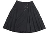 Jean Paul GAULTIER FOR SEPT PREMIERES.  PARIS. Charcoal Color Wool Stretch Pleats Wrap Skirt