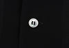 COMME des GARCONS JAPAN. Black Poly Round Collar Semi-Sheer Shirt