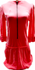 Miu Miu Italy. Pink Cotton Zipper Front Mini Dress