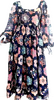 La Ligne NY. Maria Patchwork Floral Print Balloon Sleeve Midi Dress