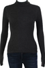 Prada Italy. Dark Gray Long Sleeve Cashmere Ribbed Knit Turtleneck Sweater