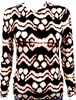 Ulla Johnson NY. Brown/Pink  Ikat Print Long Sleeves Shirt