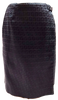 Fendi Italy. Black FF Logo Cotton, Rayon Skirt