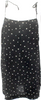 Reformation Black/White Viscose Stars Print Spaghetti Strap Dress