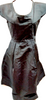 Miu Miu Italy. Vintage Black Acetate, PolyTech Fabric Dress