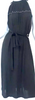Helmut Lang NY. Black Shirred Jersey Size Belted Halter Midi Dress