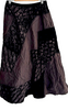 EIKO KONDO JAPAN. Black Dark Brown / Black Velour Skirt