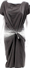 Dries Van Noten Belgium. Black Silk Geometric Shift Dress Tie Waist