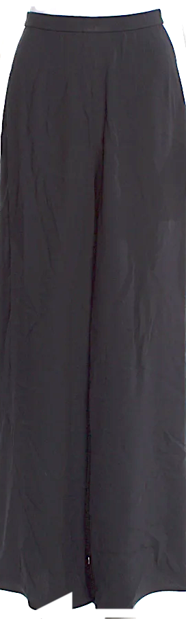 Donna Karan NYC. Black Rayon Extra Wide Leg Pants