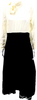 Miu Miu Italy. Cream Top/Black A-Line Dress Long Sleeve High Neck Dress