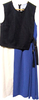 UNITED TOKYO JAPAN.  Black Blue Light Gray Dress