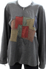 Comme Des Garcons JAPAN. SHIRT. Dark Gray Wool Crew Neck Zip Long Sleeve Top