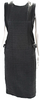 Jonathan Saunders LONDON. Black Leather Textured Sleeveless Sheath Dress