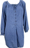 Hannoh Wessel  ITALY. Cotton Navy Blue Dress Scoop Neck