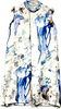 UNITED TOKYO JAPAN. Vintage Blue Abstract Print Sleeveless Dress
