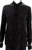La Ligne NY. Black, Red Button Up Long Sleeve Collared Printed Shirt