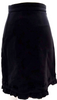 Miu Miu Italy. Black PolyTech Fabric Fit/Flare Vintage Skirt