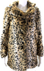 Talula  Faux Fur Leopard Print Button Down Coat
