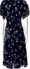 Caron Callahan NY. Cotton Blue Flower Midi Dress