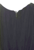 Chloe Paris. Black Sleeveless Round Neck Pleated Shift Midi Tank Dress