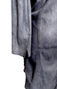 Ann Demeulemeester Belgium. Black Collarless Leather Suede, Rayon Lined Coat