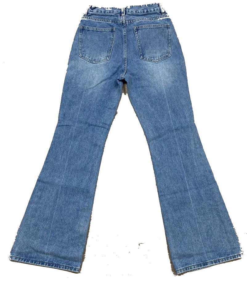 KIMHĒKIM Seoul/Paris. Designer High Rise Flare Denim Pants