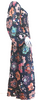La Ligne NY. Maria Patchwork Floral Print Balloon Sleeve Midi Dress