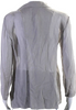Helmut Lang NY. Gray Semi-Sheer Long Sleeve Button Up Blouse