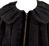 Lanvin Paris. Black Silk Zipper Top